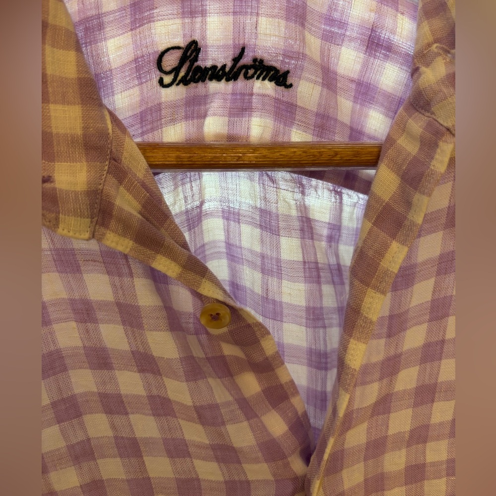 Stenstroms men like new linen casual shirt L large
